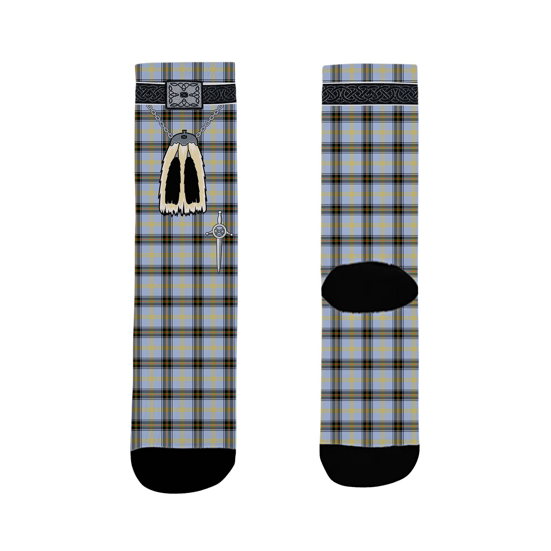 ScotsTee Shop Scottish Bell of the Borders SC Clan Highland Kilt Sporran Tartan Socks