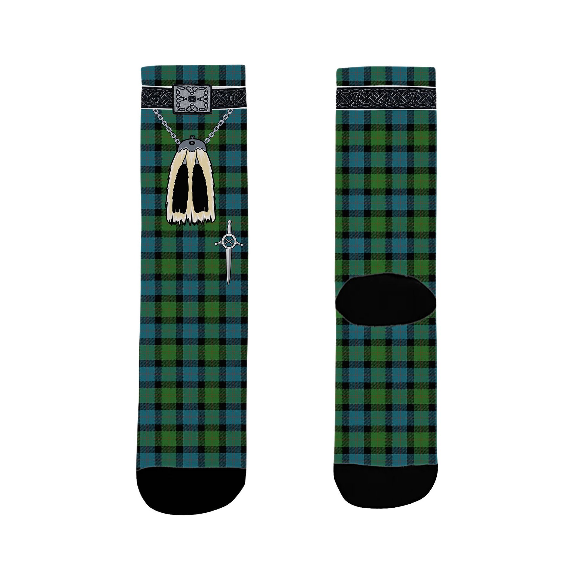ScotsTee Shop Scottish Blair Ancient Clan Highland Kilt Sporran Tartan Socks