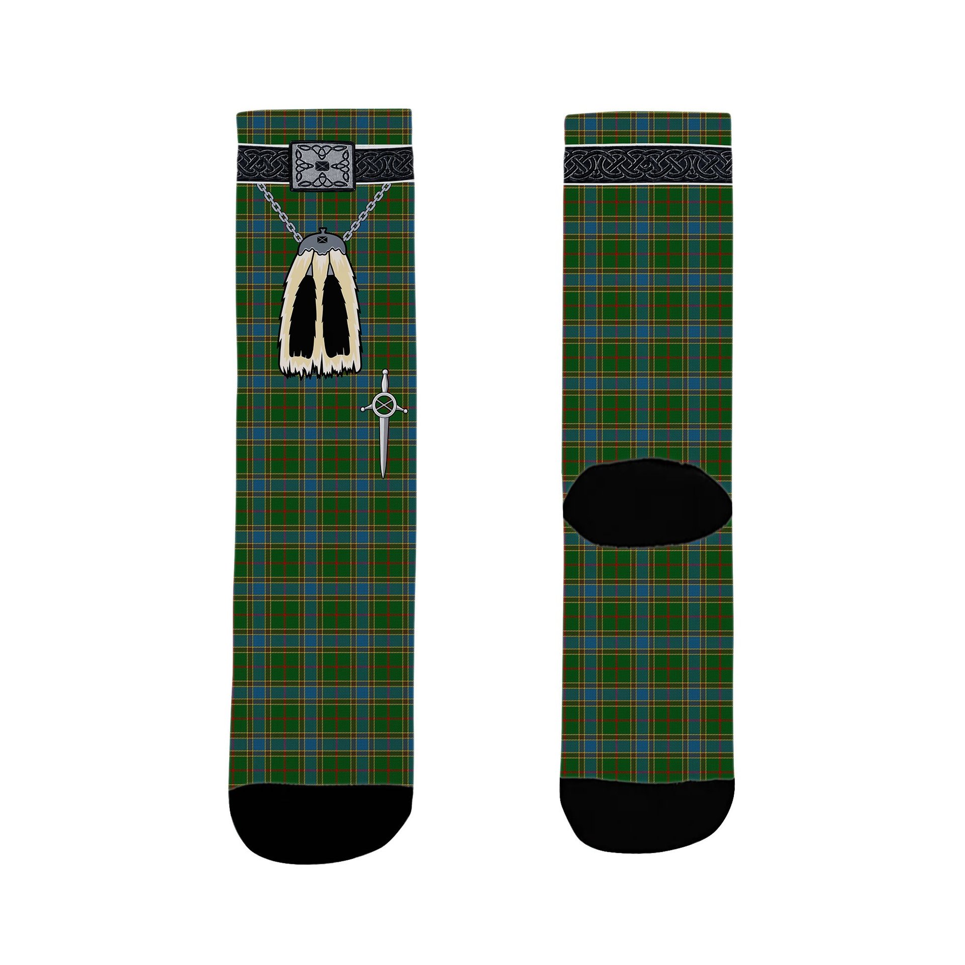 ScotsTee Shop Scottish Balfour Hunting Clan Highland Kilt Sporran Tartan Socks