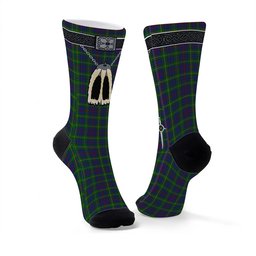 ScotsTee Shop Scottish Bailey, The House of Clan Highland Kilt Sporran Tartan Socks