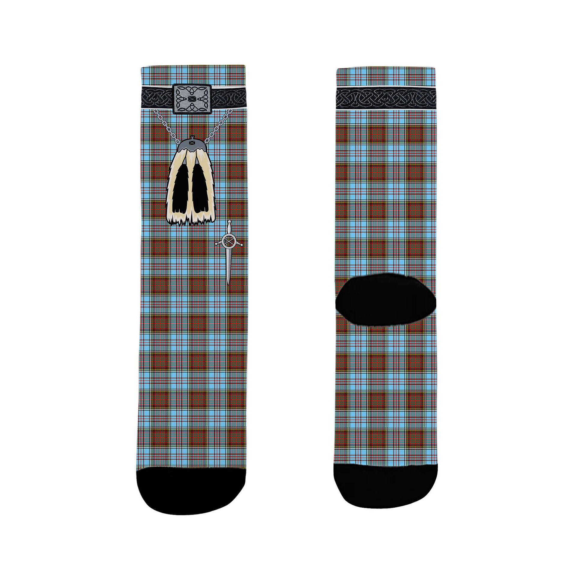 ScotsTee Shop Scottish Anderson Ancient Clan Highland Kilt Sporran Tartan Socks