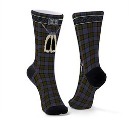 ScotsTee Shop Scottish Bowie Clan Highland Kilt Sporran Tartan Socks