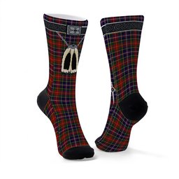ScotsTee Shop Scottish Crosser Clan Highland Kilt Sporran Tartan Socks