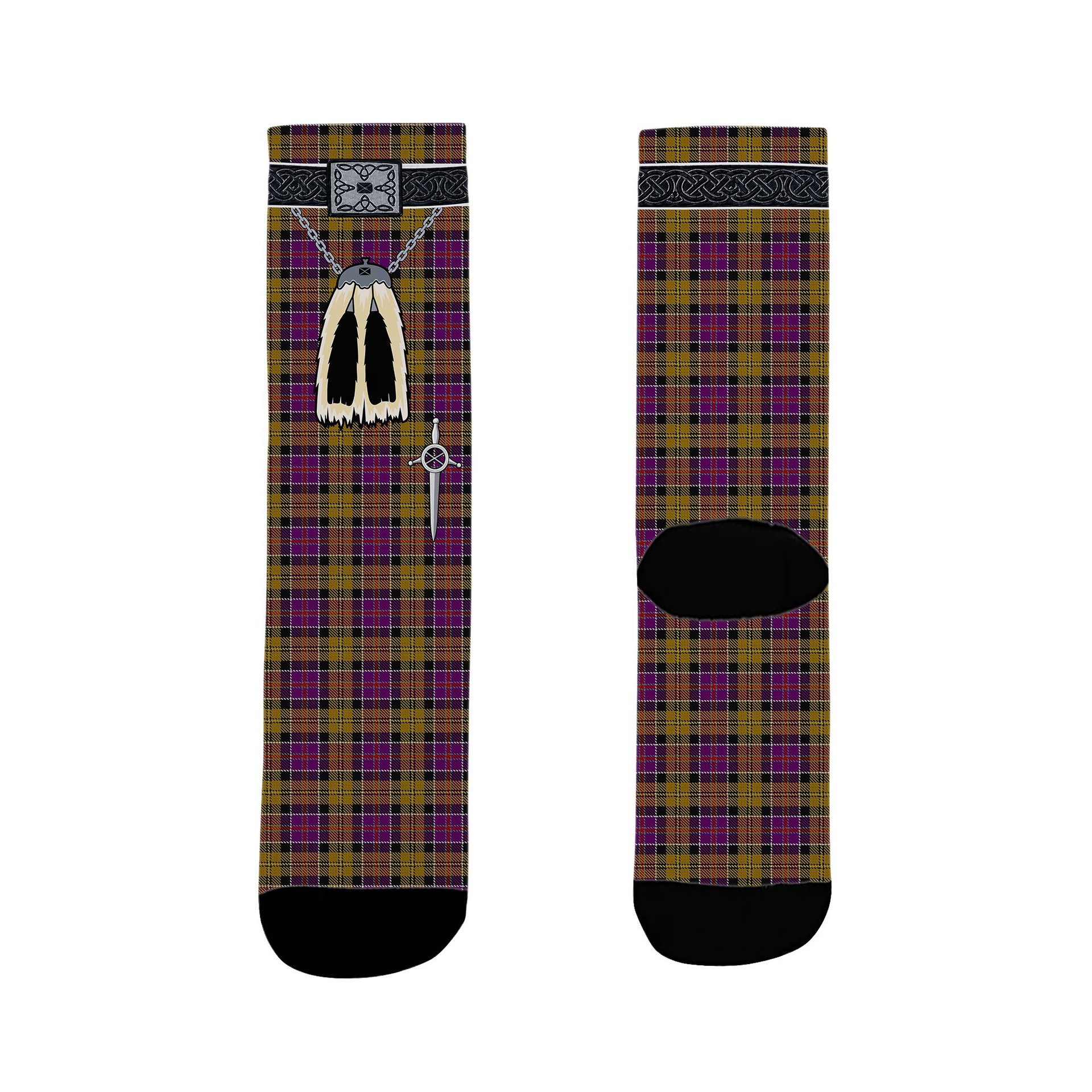 ScotsTee Shop Scottish Culloden Clan Highland Kilt Sporran Tartan Socks