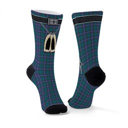 ScotsTee Shop Scottish Douglas SC Clan Highland Kilt Sporran Tartan Socks