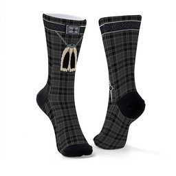 ScotsTee Shop Scottish Drummond Grey Clan Highland Kilt Sporran Tartan Socks
