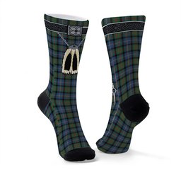 ScotsTee Shop Scottish Cameron of Erracht Ancient Clan Highland Kilt Sporran Tartan Socks
