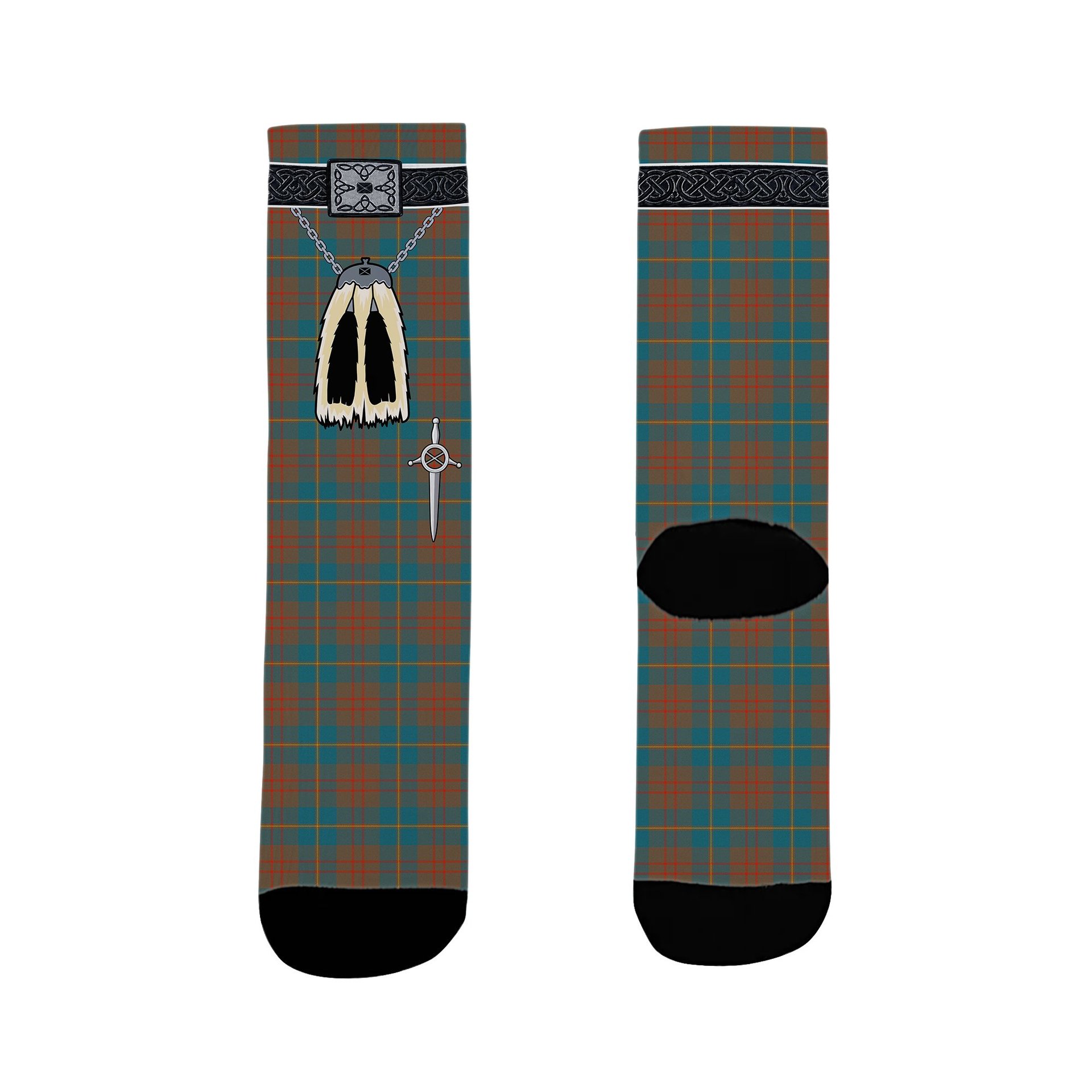 ScotsTee Shop Scottish Cameron Hunting Ancient Clan Highland Kilt Sporran Tartan Socks