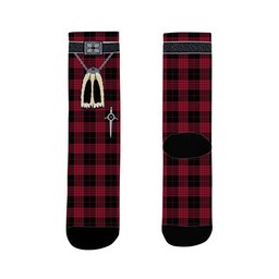ScotsTee Shop Scottish Cameron Black and Red Modern Clan Highland Kilt Sporran Tartan Socks