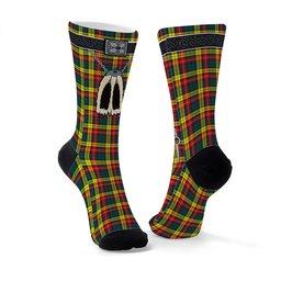 ScotsTee Shop Scottish Buchanan Modern Clan Highland Kilt Sporran Tartan Socks