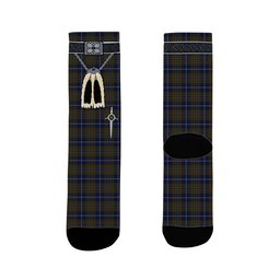 ScotsTee Shop Scottish Douglas Brown Clan Highland Kilt Sporran Tartan Socks