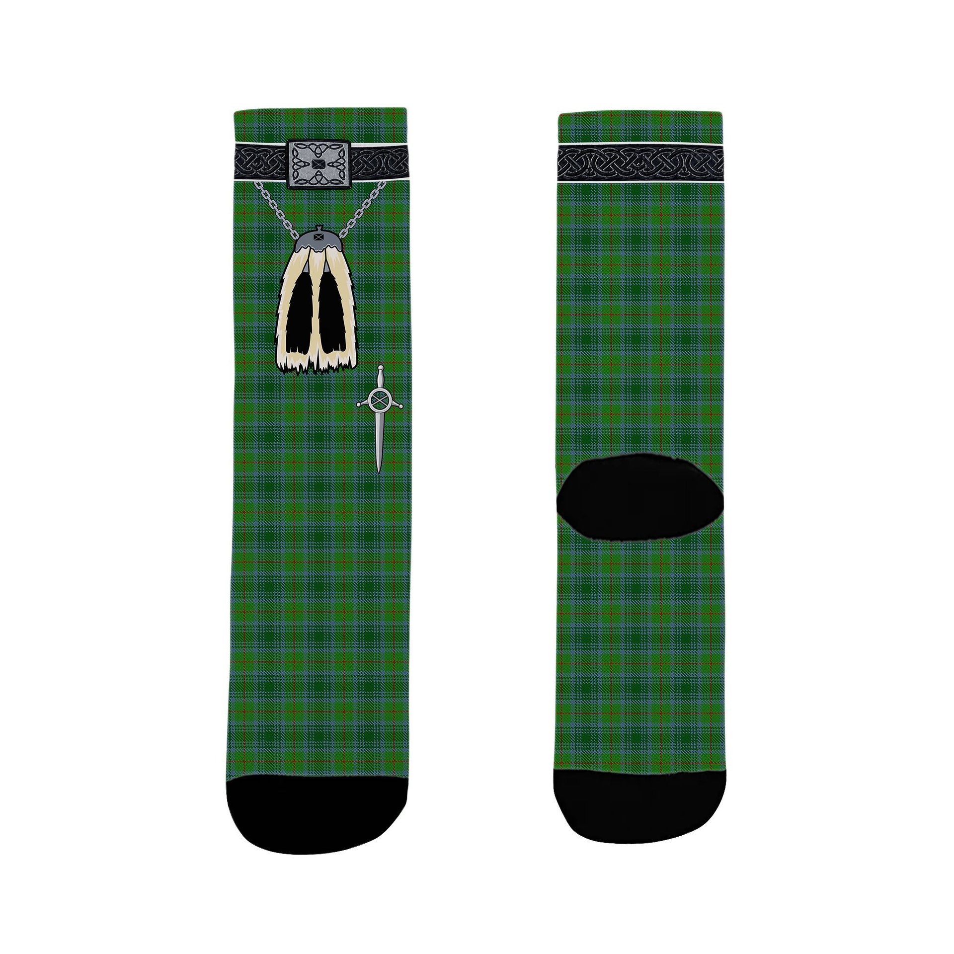 ScotsTee Shop Scottish Cranston Clan Highland Kilt Sporran Tartan Socks