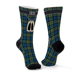 ScotsTee Shop Scottish Colquhoun Ancient Clan Highland Kilt Sporran Tartan Socks