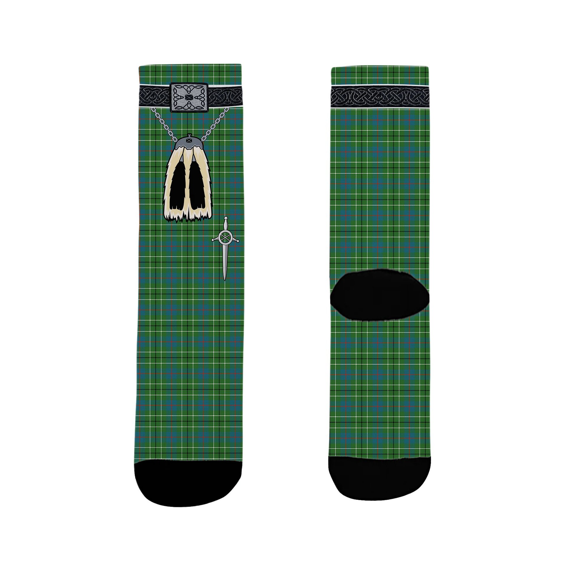 ScotsTee Shop Scottish Duncan Ancient Clan Clan Highland Kilt Sporran Tartan Socks