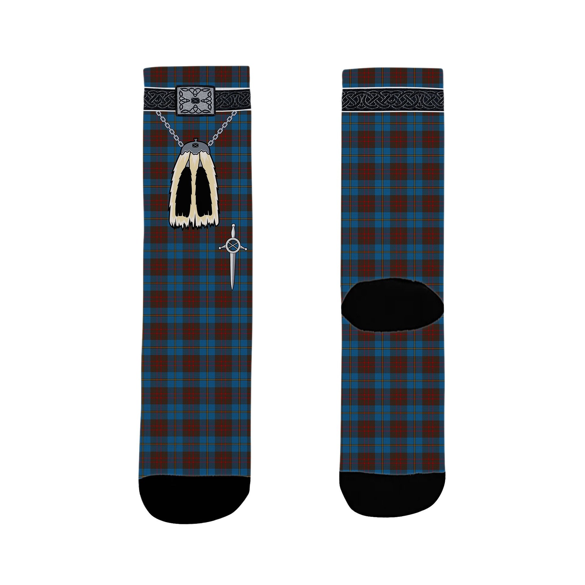 ScotsTee Shop Scottish Cameron Hunting Clan Highland Kilt Sporran Tartan Socks