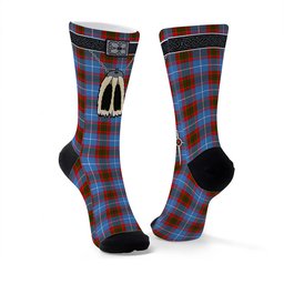 ScotsTee Shop Scottish Dalmahoy Clan Highland Kilt Sporran Tartan Socks