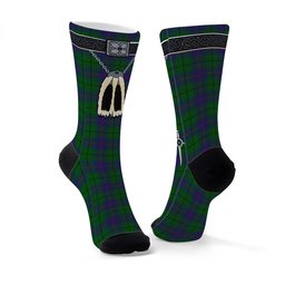ScotsTee Shop Scottish Davidson Half Clan Highland Kilt Sporran Tartan Socks