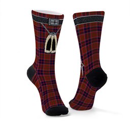 ScotsTee Shop Scottish Cameron of Locheil Original Clan Highland Kilt Sporran Tartan Socks