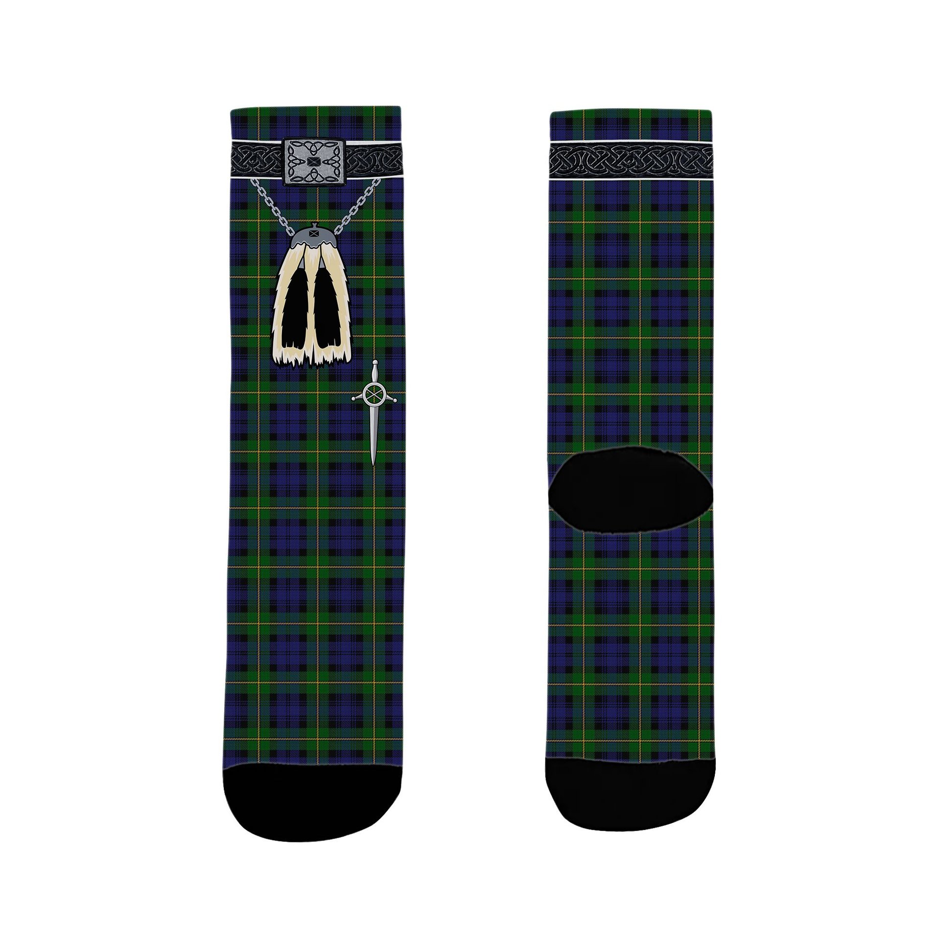 ScotsTee Shop Scottish Gordon Clan Clan Highland Kilt Sporran Tartan Socks
