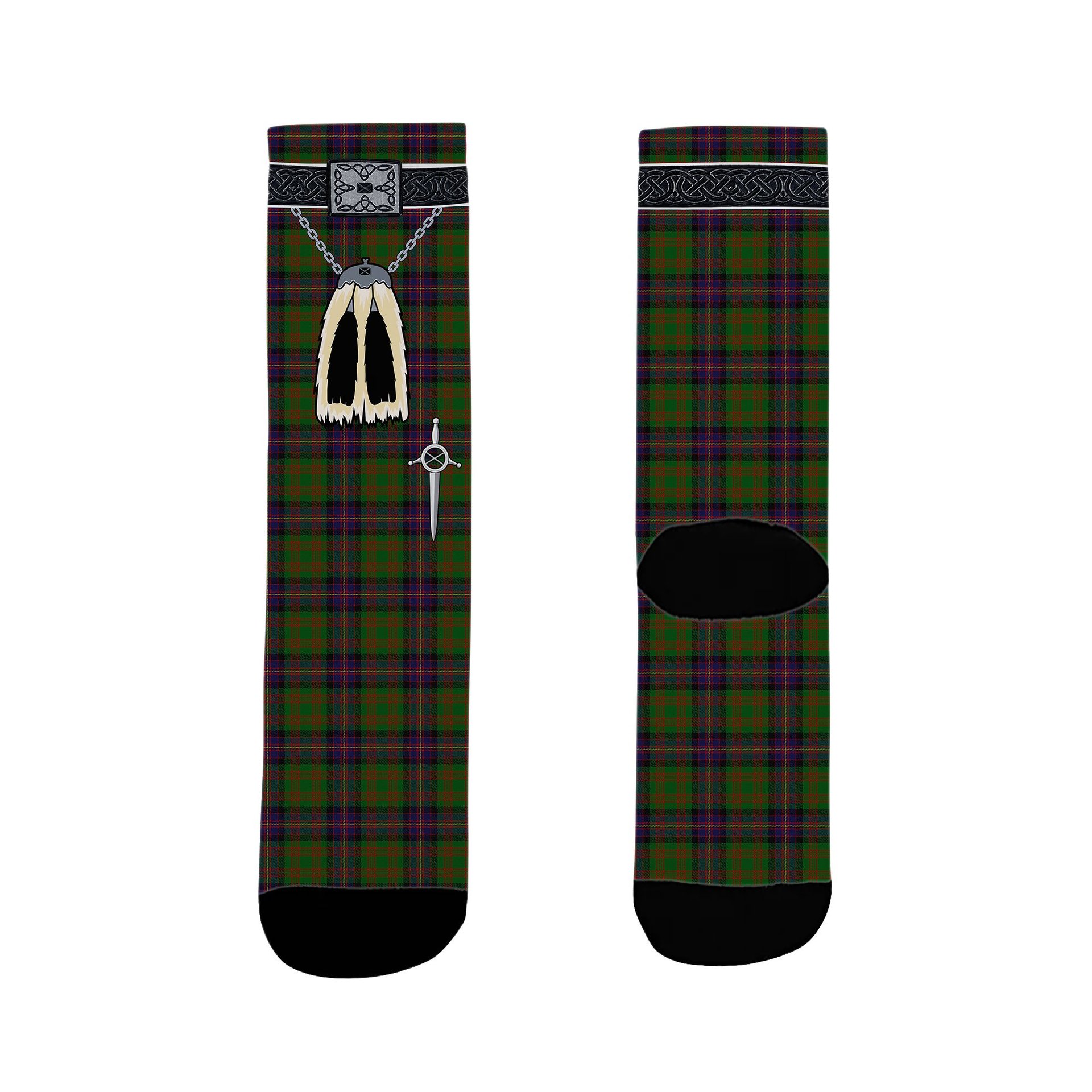 ScotsTee Shop Scottish Cochrane Clan Highland Kilt Sporran Tartan Socks