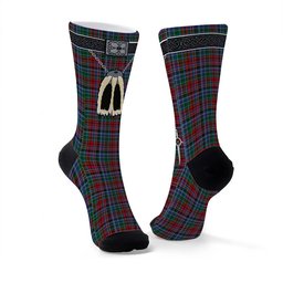 ScotsTee Shop Scottish Gordon Red Clan Highland Kilt Sporran Tartan Socks