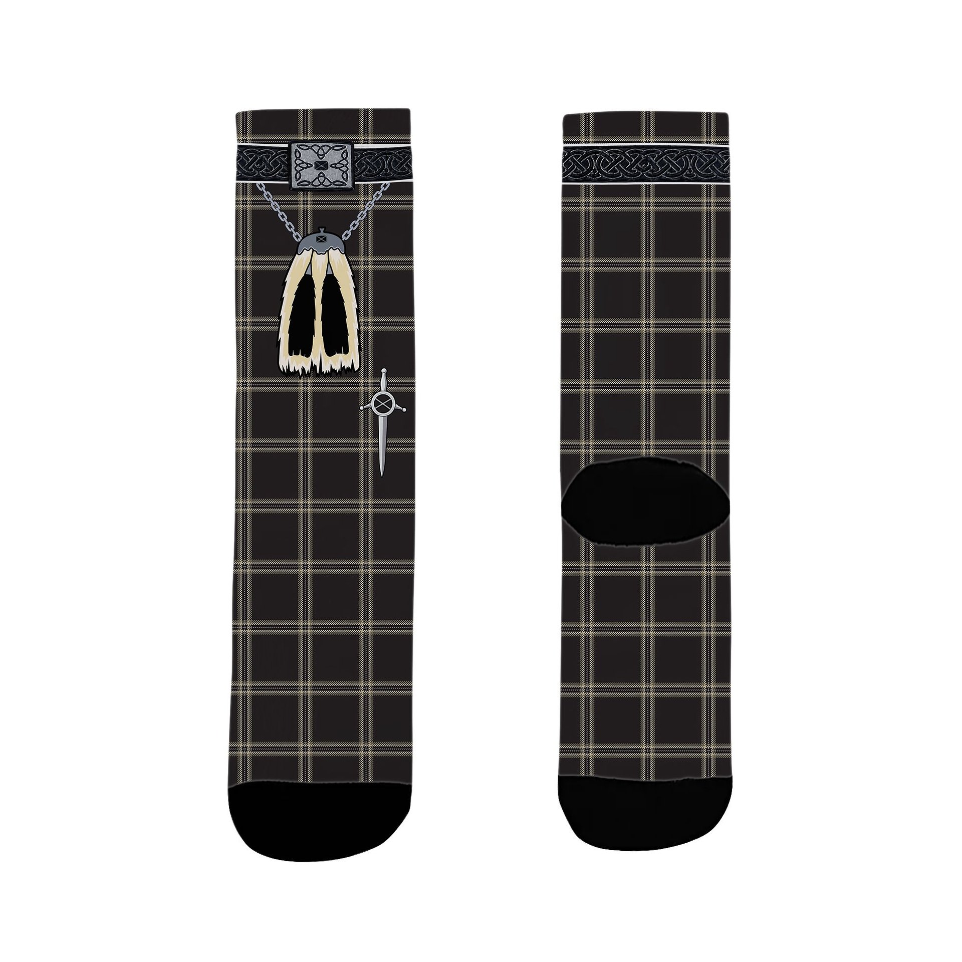ScotsTee Shop Scottish Eternity Clan Highland Kilt Sporran Tartan Socks