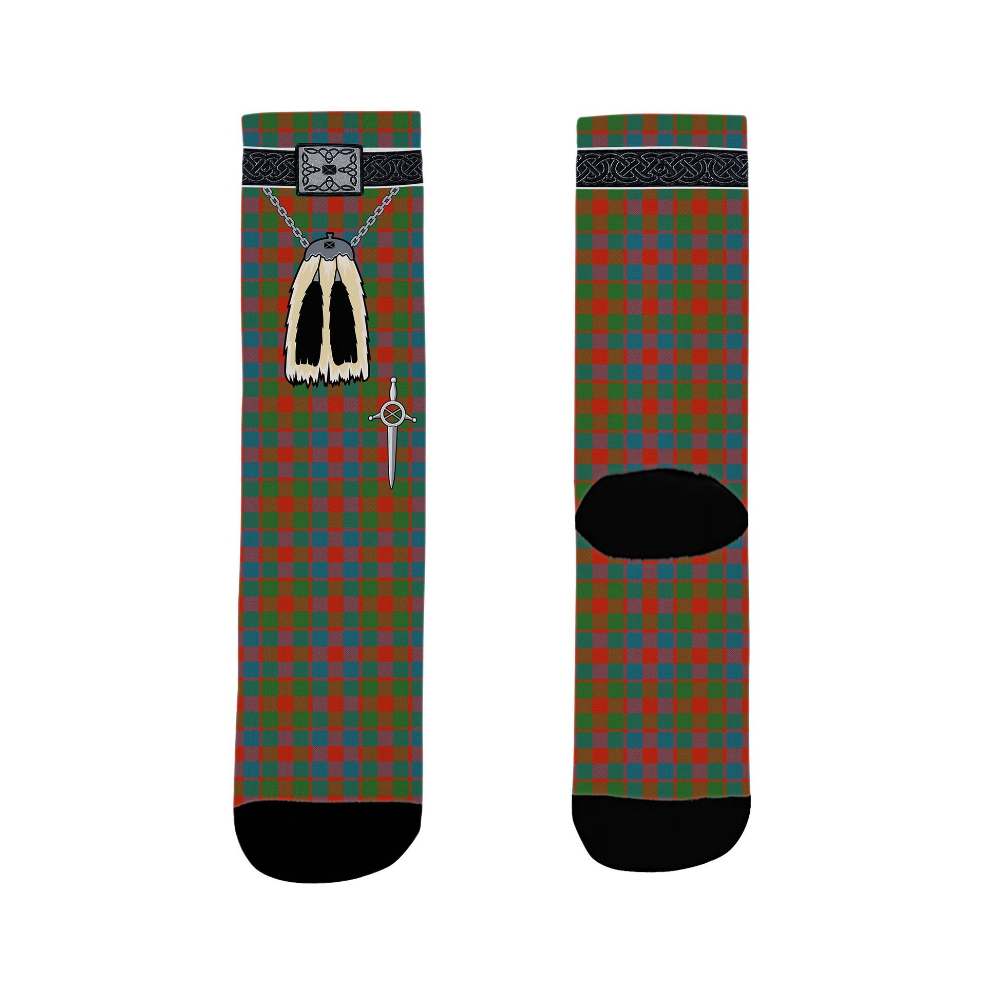 ScotsTee Shop Scottish Gow Ancient Clan Highland Kilt Sporran Tartan Socks
