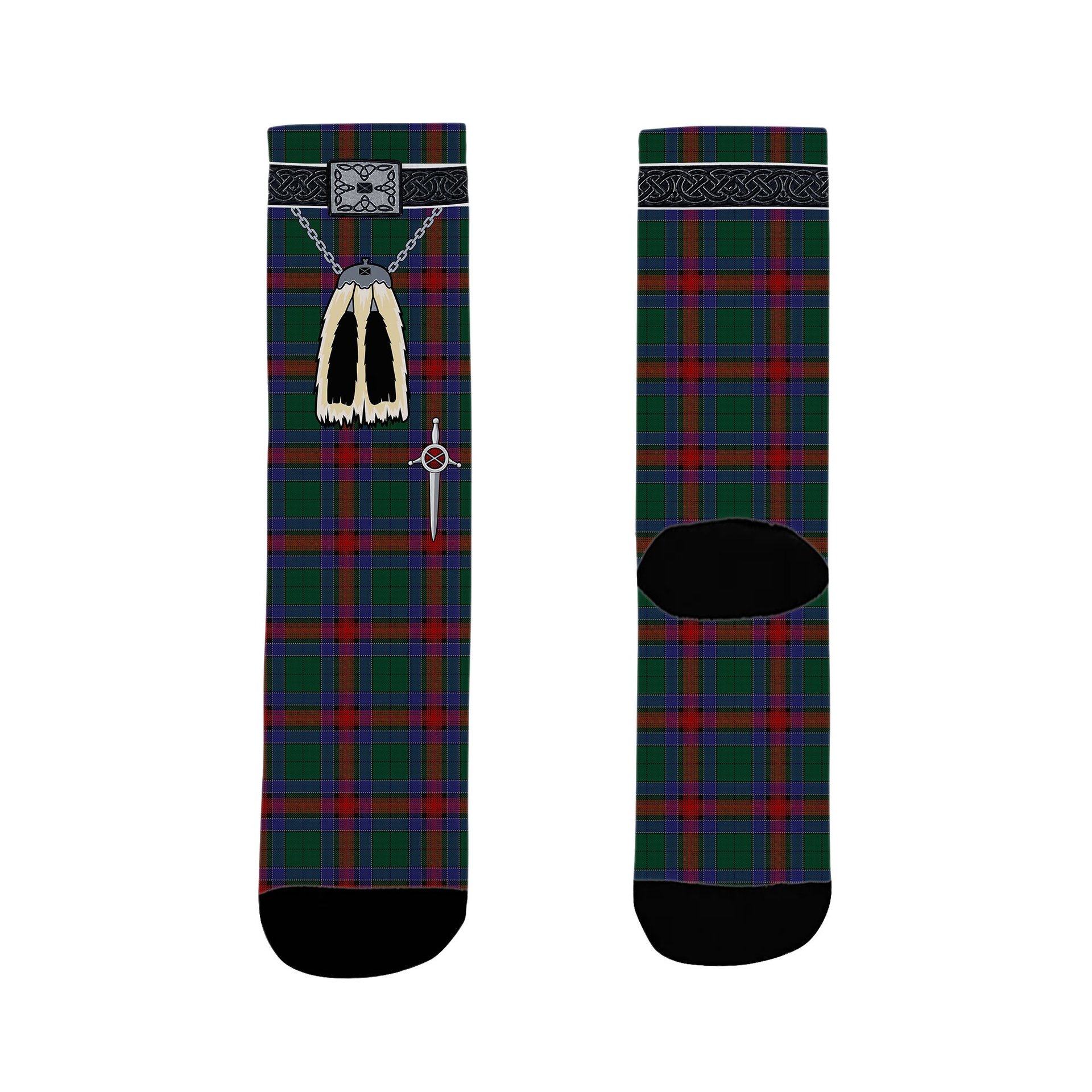 ScotsTee Shop Scottish Jardine Dress Clan Highland Kilt Sporran Tartan Socks