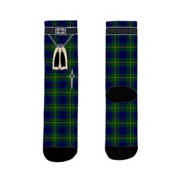 ScotsTee Shop Scottish Johnston Modern Clan Highland Kilt Sporran Tartan Socks