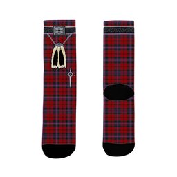 ScotsTee Shop Scottish Kelly of Sleat Red Clan Highland Kilt Sporran Tartan Socks