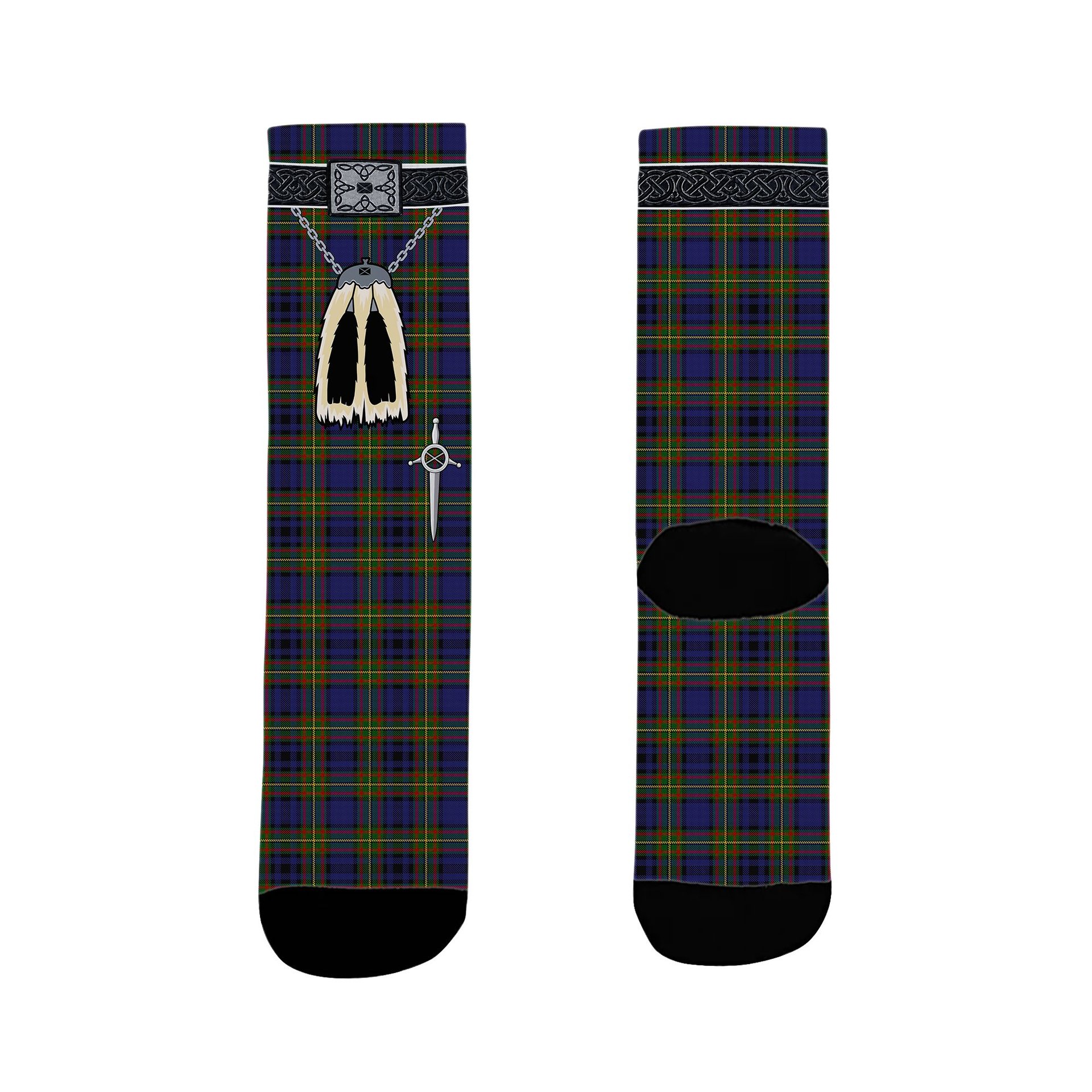 ScotsTee Shop Scottish Gillies 1 Clan Highland Kilt Sporran Tartan Socks