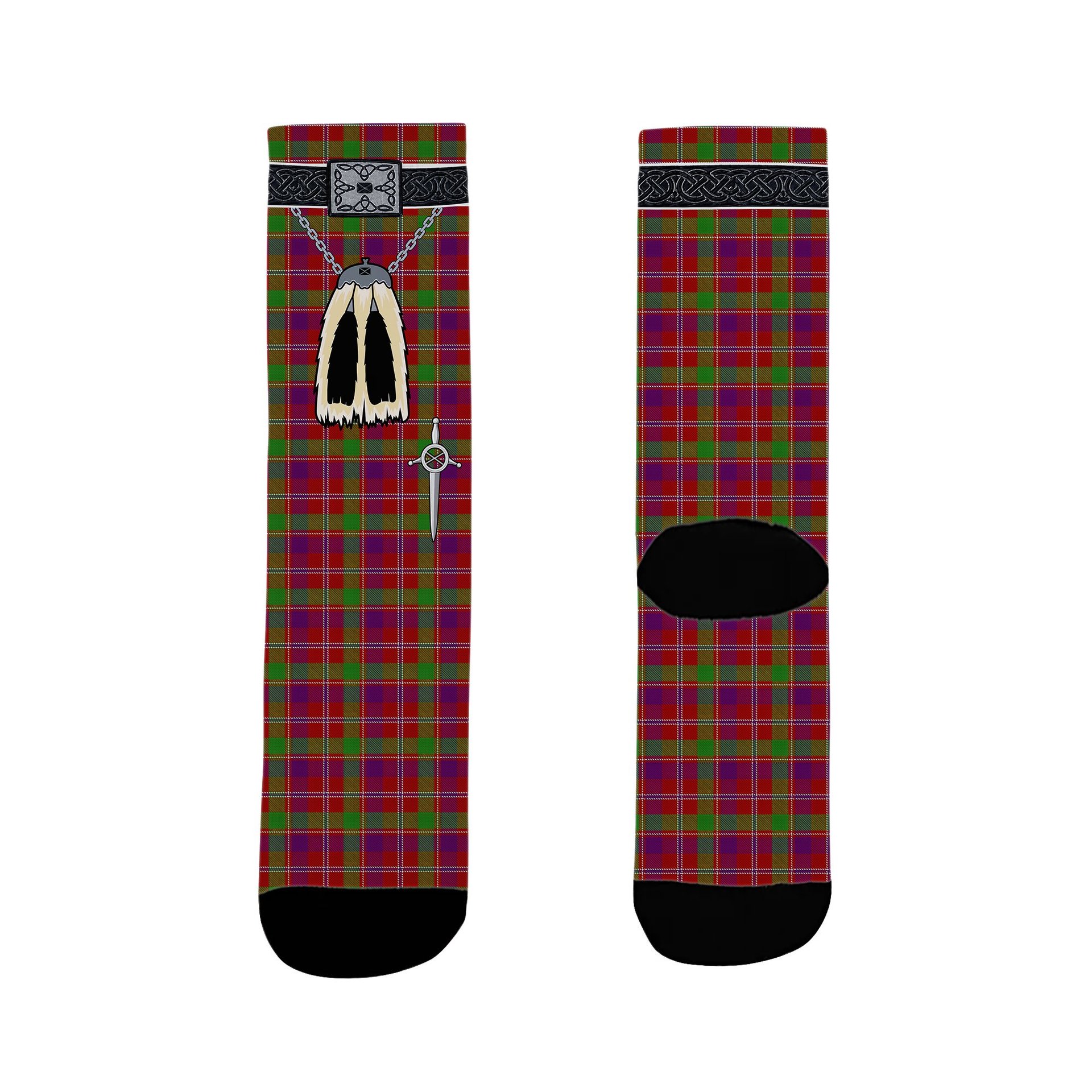ScotsTee Shop Scottish Glenfinnan Clan Highland Kilt Sporran Tartan Socks