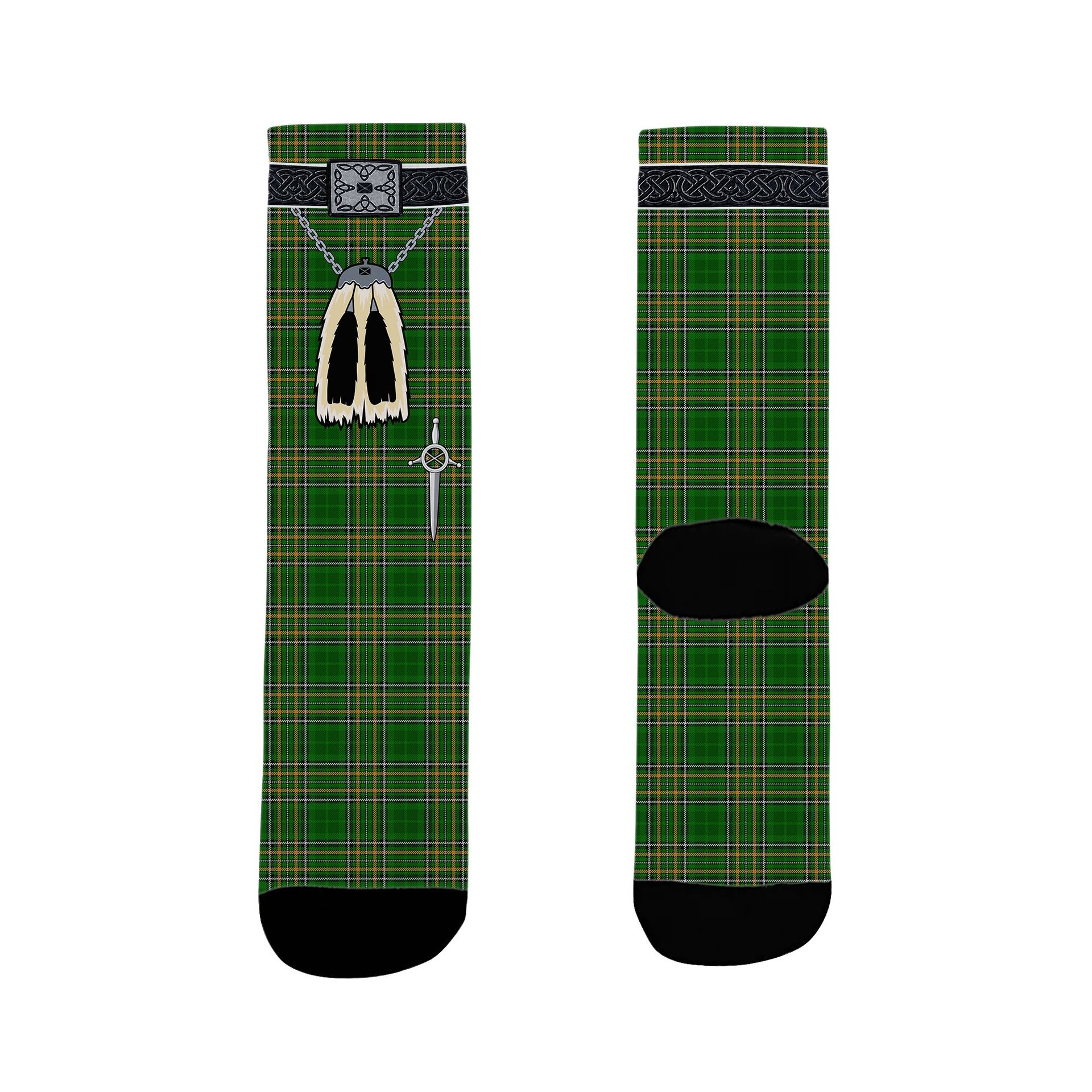 ScotsTee Shop Scottish Ireland National Clan Highland Kilt Sporran Tartan Socks