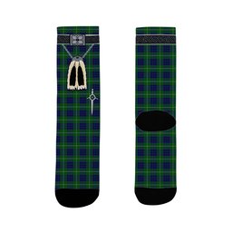 ScotsTee Shop Scottish Hamilton Green Hunting Clan Highland Kilt Sporran Tartan Socks
