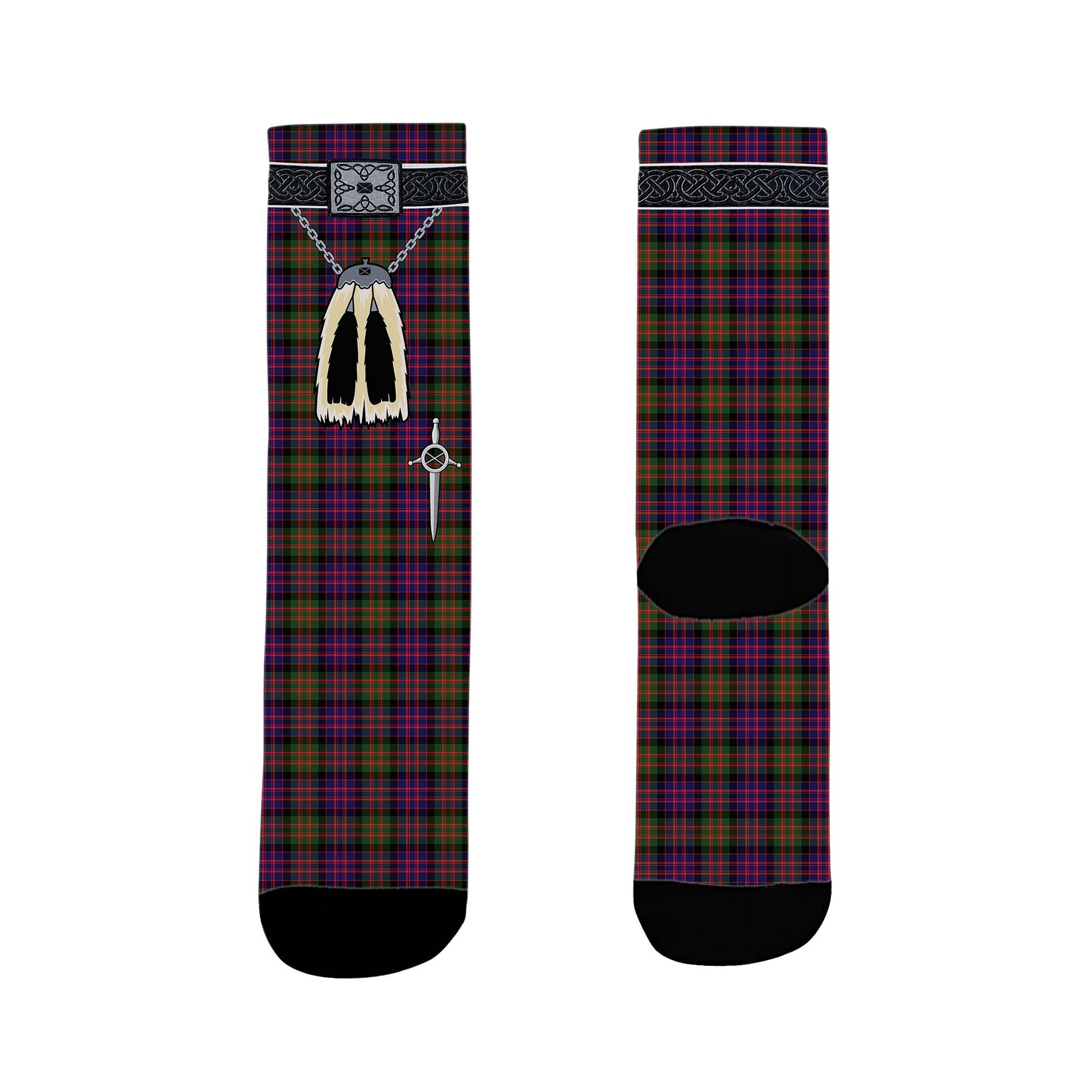 ScotsTee Shop Scottish Gillon Clan Highland Kilt Sporran Tartan Socks