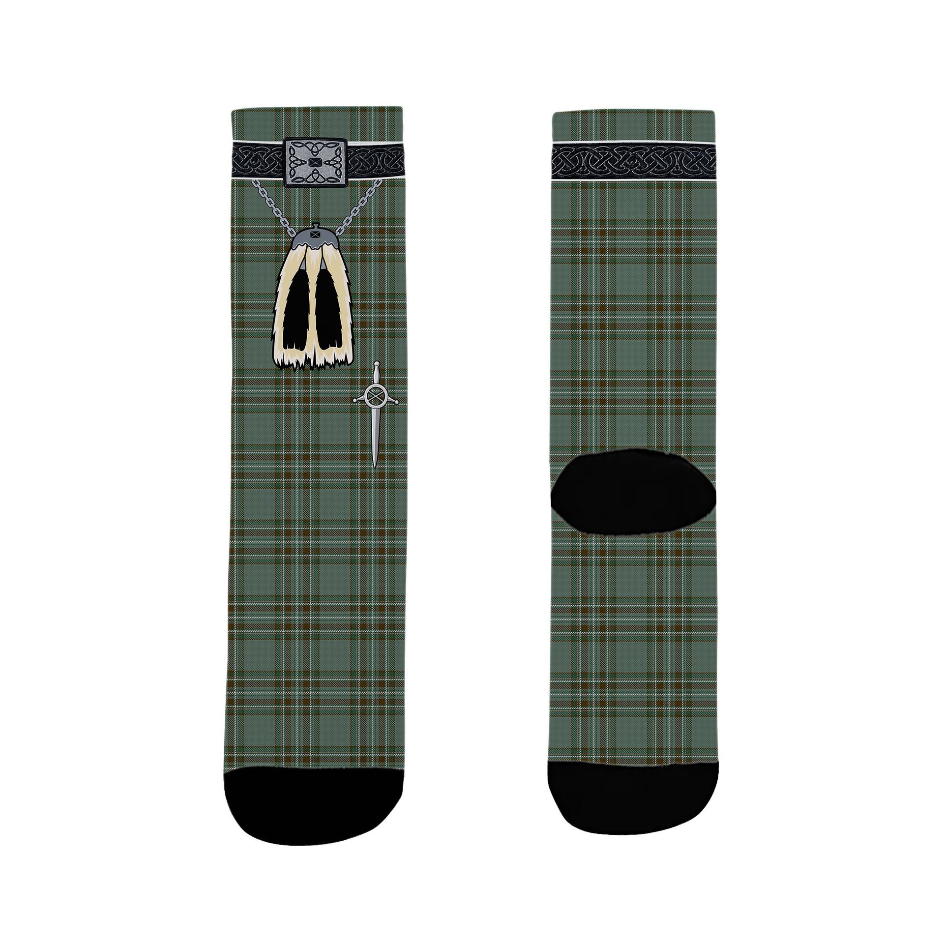 ScotsTee Shop Scottish Kelly Dress Clan Highland Kilt Sporran Tartan Socks