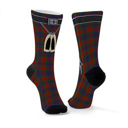 ScotsTee Shop Scottish Fraser 1800 Clan Highland Kilt Sporran Tartan Socks