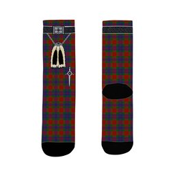 ScotsTee Shop Scottish Fraser 1800 Clan Highland Kilt Sporran Tartan Socks