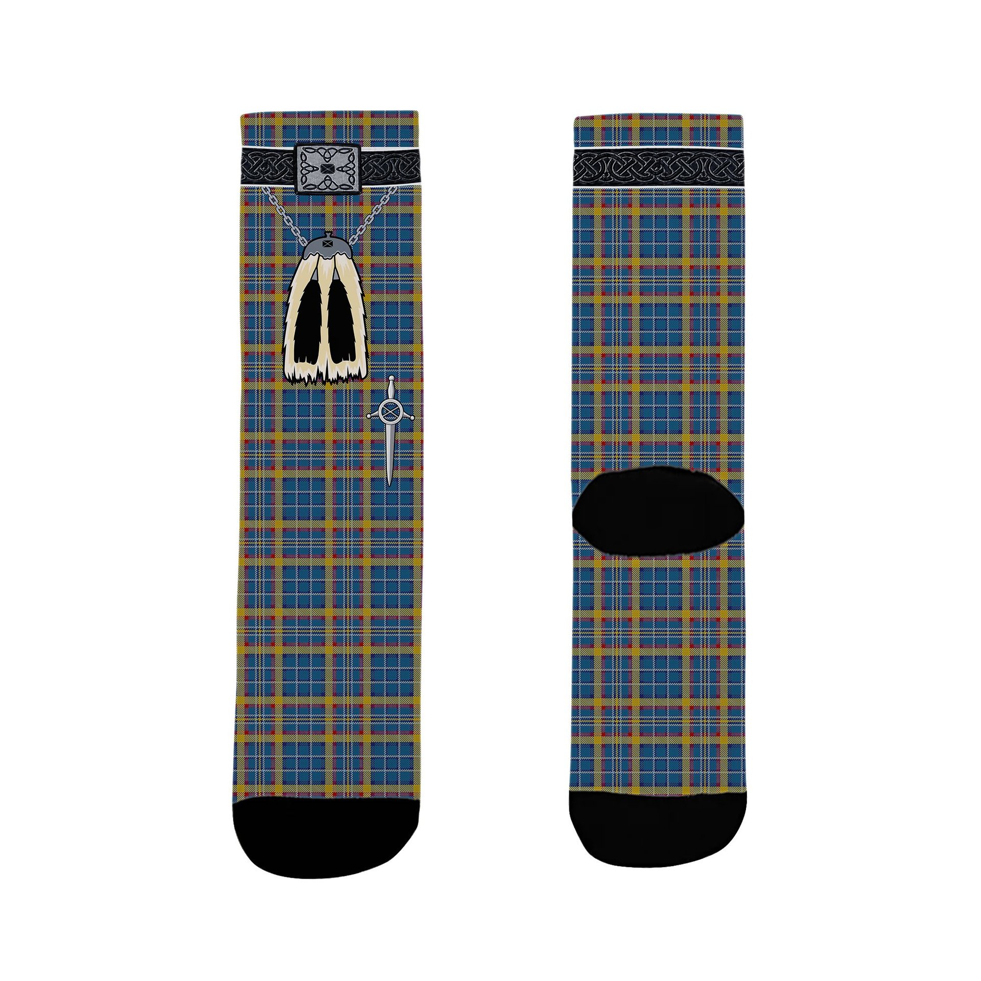 ScotsTee Shop Scottish Healy Clan Highland Kilt Sporran Tartan Socks