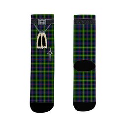 ScotsTee Shop Scottish Farquharson Modern Clan Highland Kilt Sporran Tartan Socks