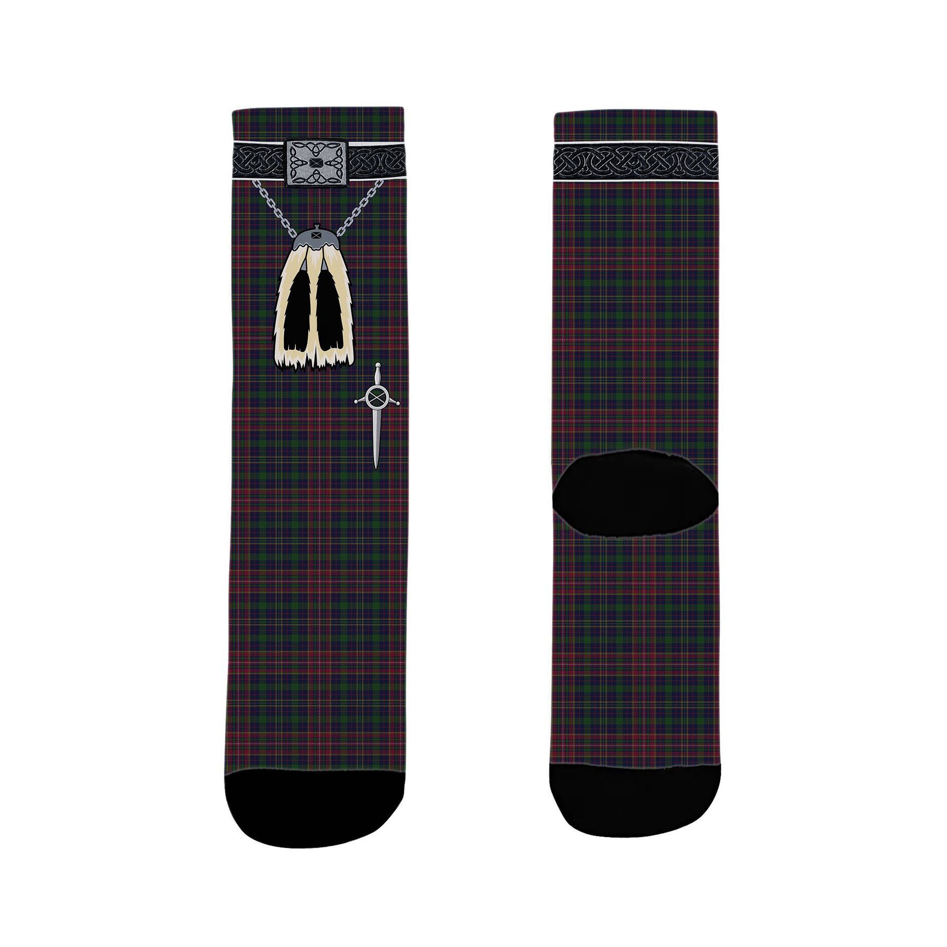 ScotsTee Shop Scottish Jrgensen of Taasingee Clan Highland Kilt Sporran Tartan Socks