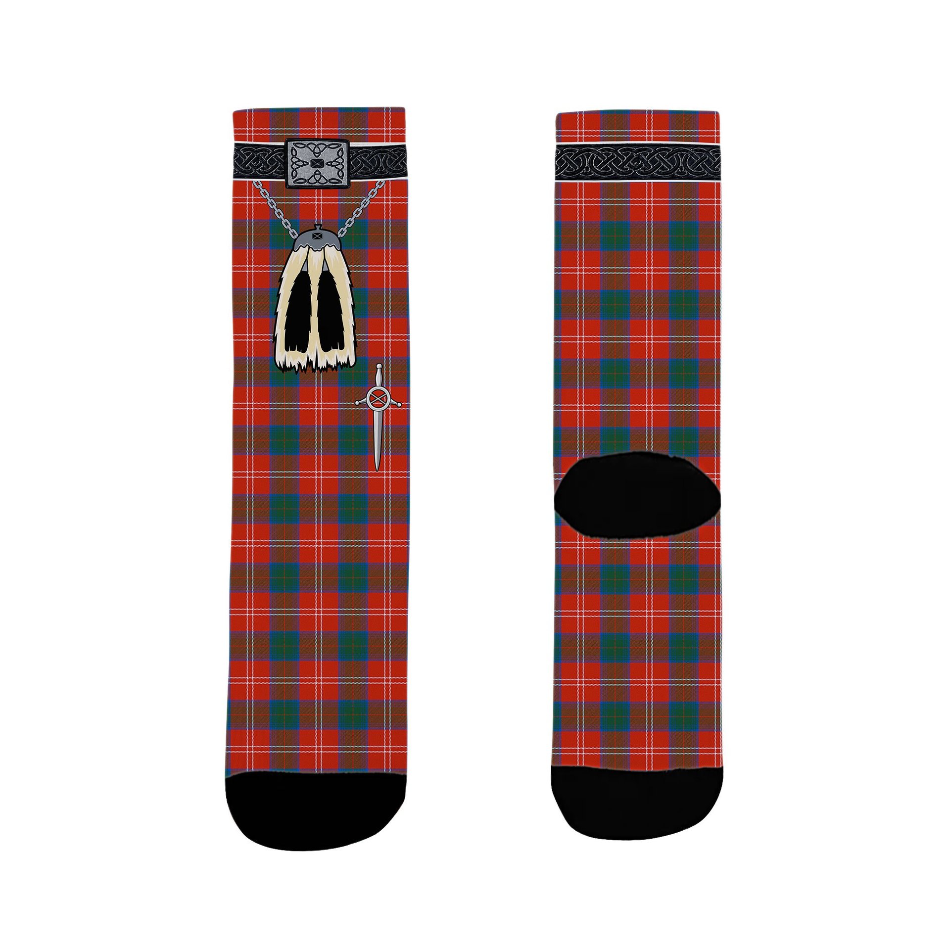 ScotsTee Shop Scottish Fenton Clan Highland Kilt Sporran Tartan Socks