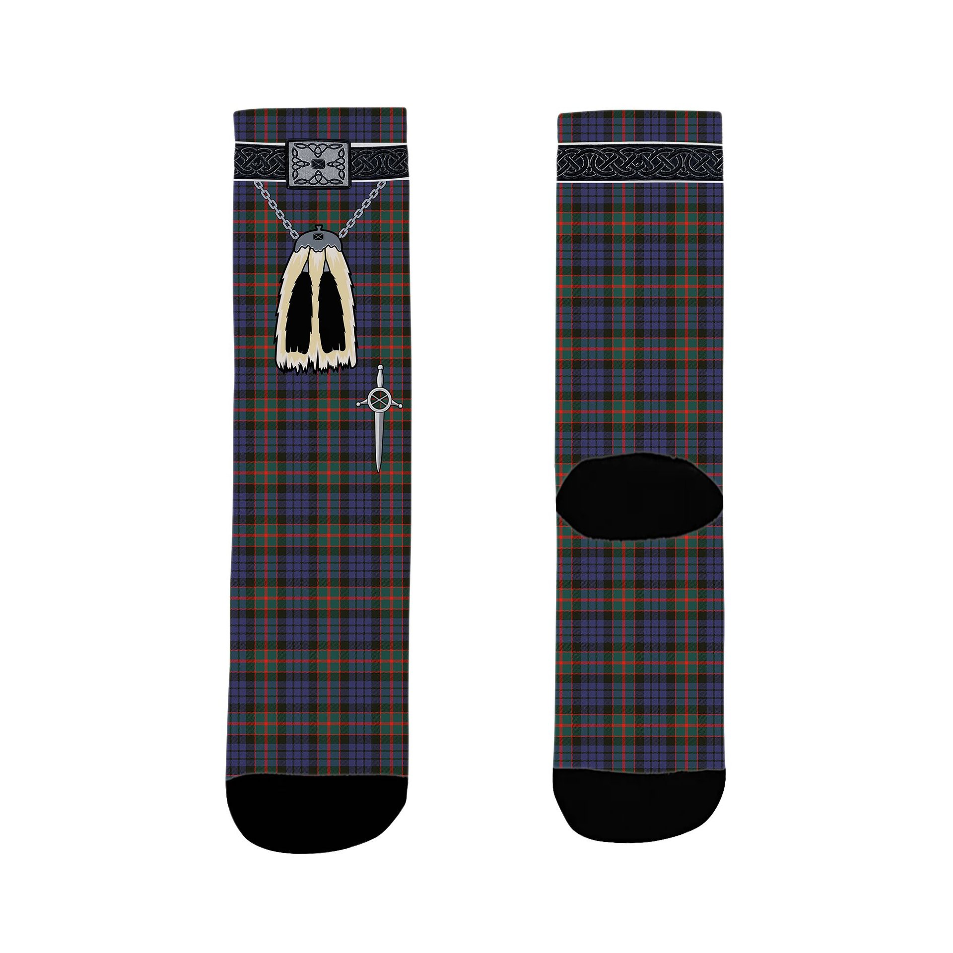 ScotsTee Shop Scottish Fletcher of Dunans SC Clan Highland Kilt Sporran Tartan Socks