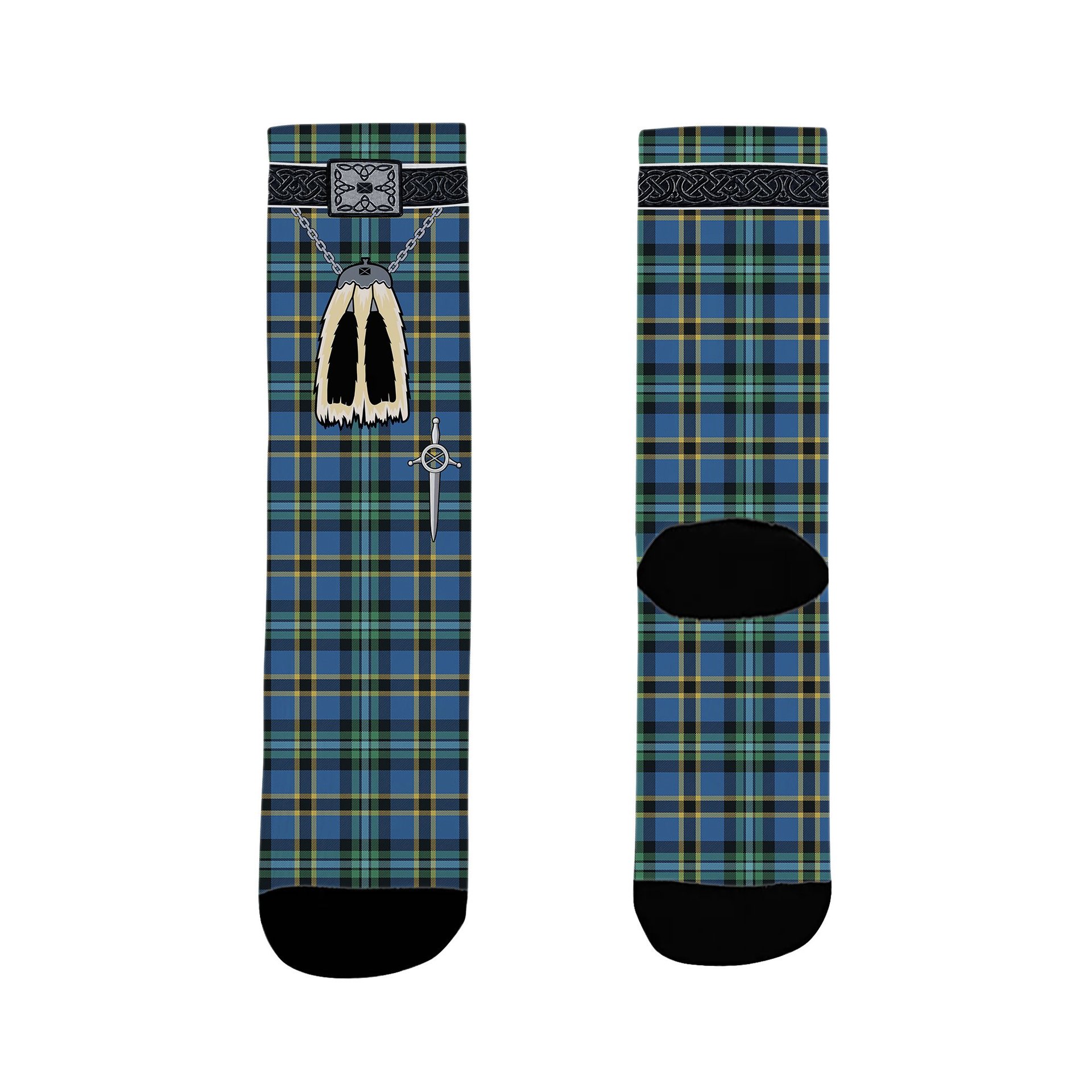 ScotsTee Shop Scottish Hope Ancient Clan Highland Kilt Sporran Tartan Socks