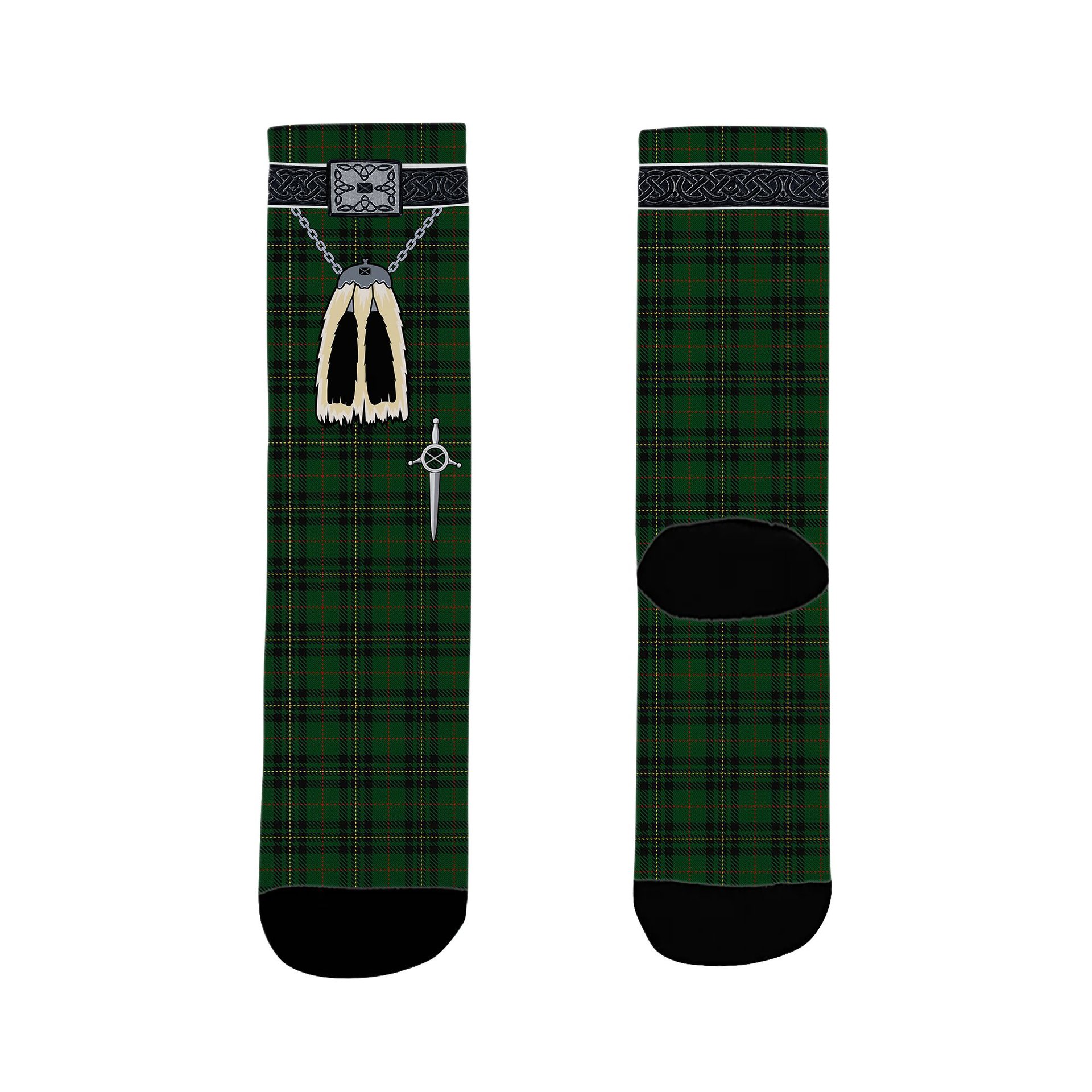 ScotsTee Shop Scottish Forbes 1842 Clan Highland Kilt Sporran Tartan Socks