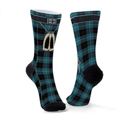 ScotsTee Shop Scottish Dunlop Ancient Clan Highland Kilt Sporran Tartan Socks