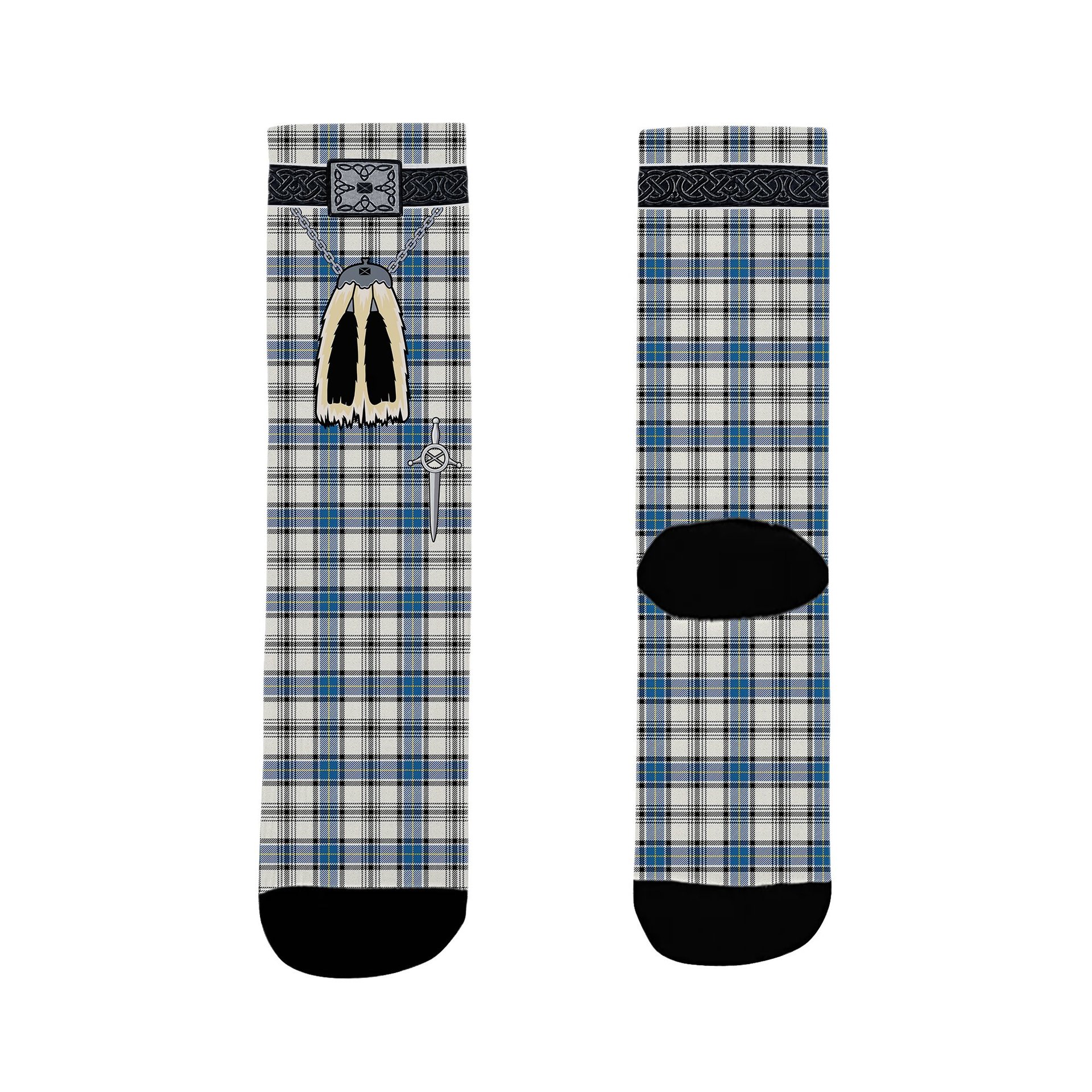 ScotsTee Shop Scottish Hannay Ancient Clan Highland Kilt Sporran Tartan Socks