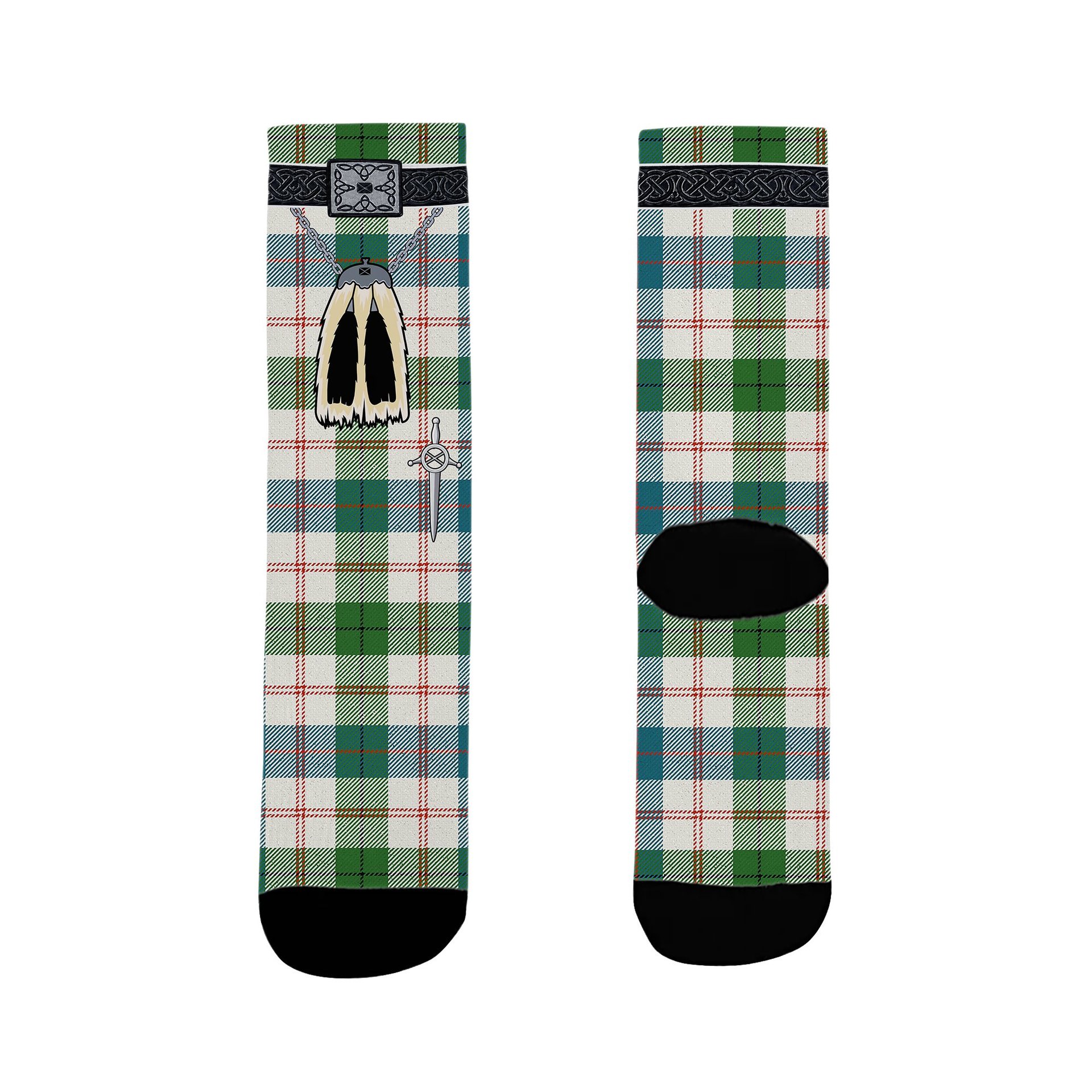 ScotsTee Shop Scottish Guthrie Dress Ancient Clan Highland Kilt Sporran Tartan Socks