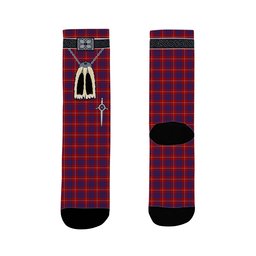 ScotsTee Shop Scottish Hamilton Clan Highland Kilt Sporran Tartan Socks