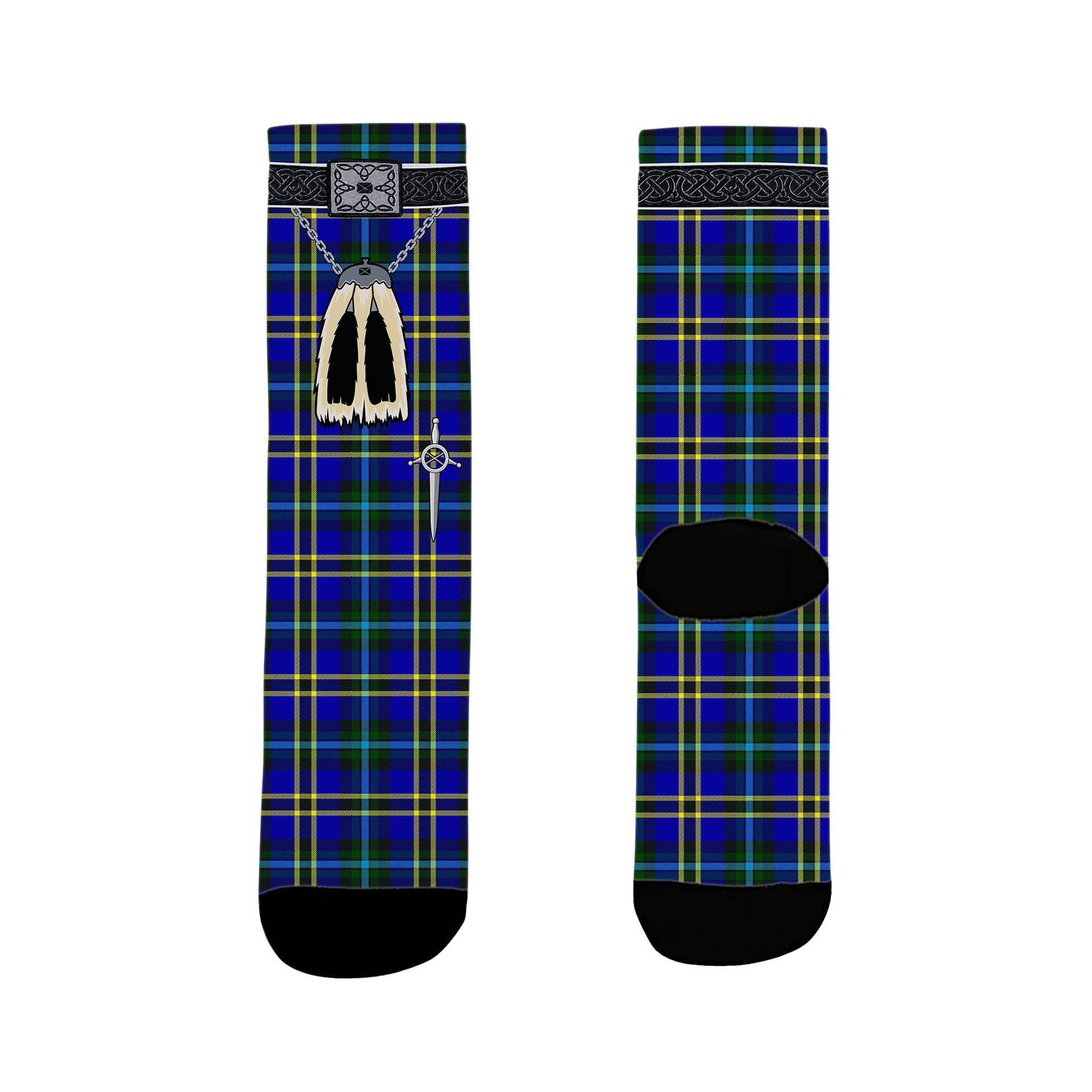ScotsTee Shop Scottish Hope Modern Clan Highland Kilt Sporran Tartan Socks